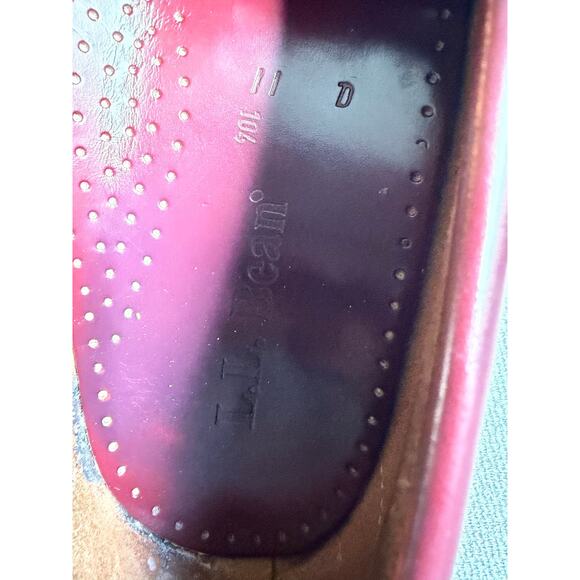 L L Bean Mens Kiltie Loafer Dress Shoes Burgundy Moc Toe Tasseled Slip On Sz 10 main image 11